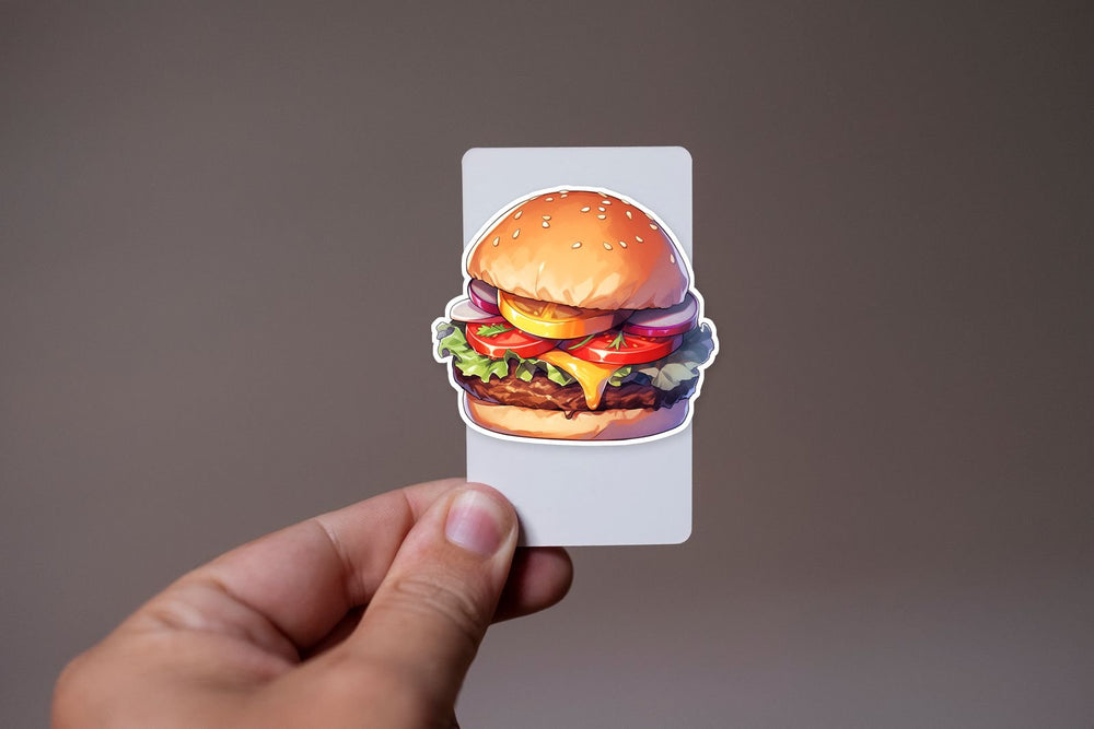 Appetizing Burger Drawn Sticker