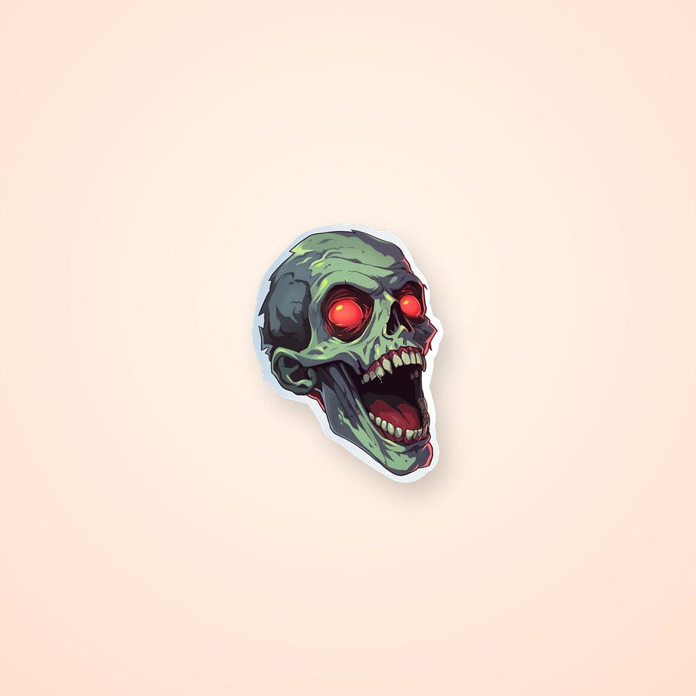 Halloween Spooky Zombie Head Sticker