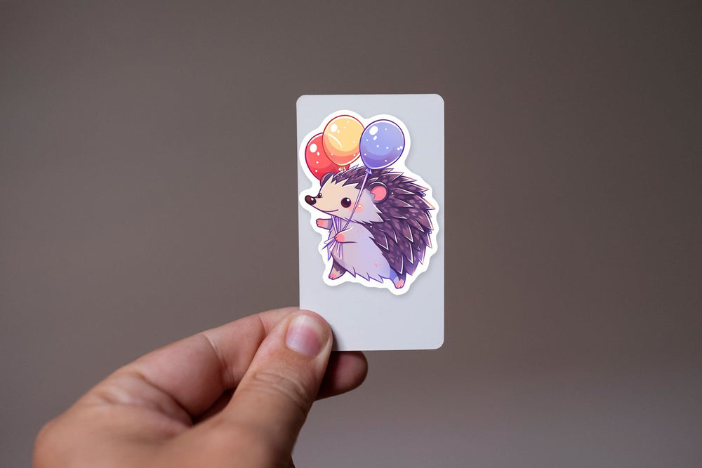 Cute Hedgehog with Balloons Sticker