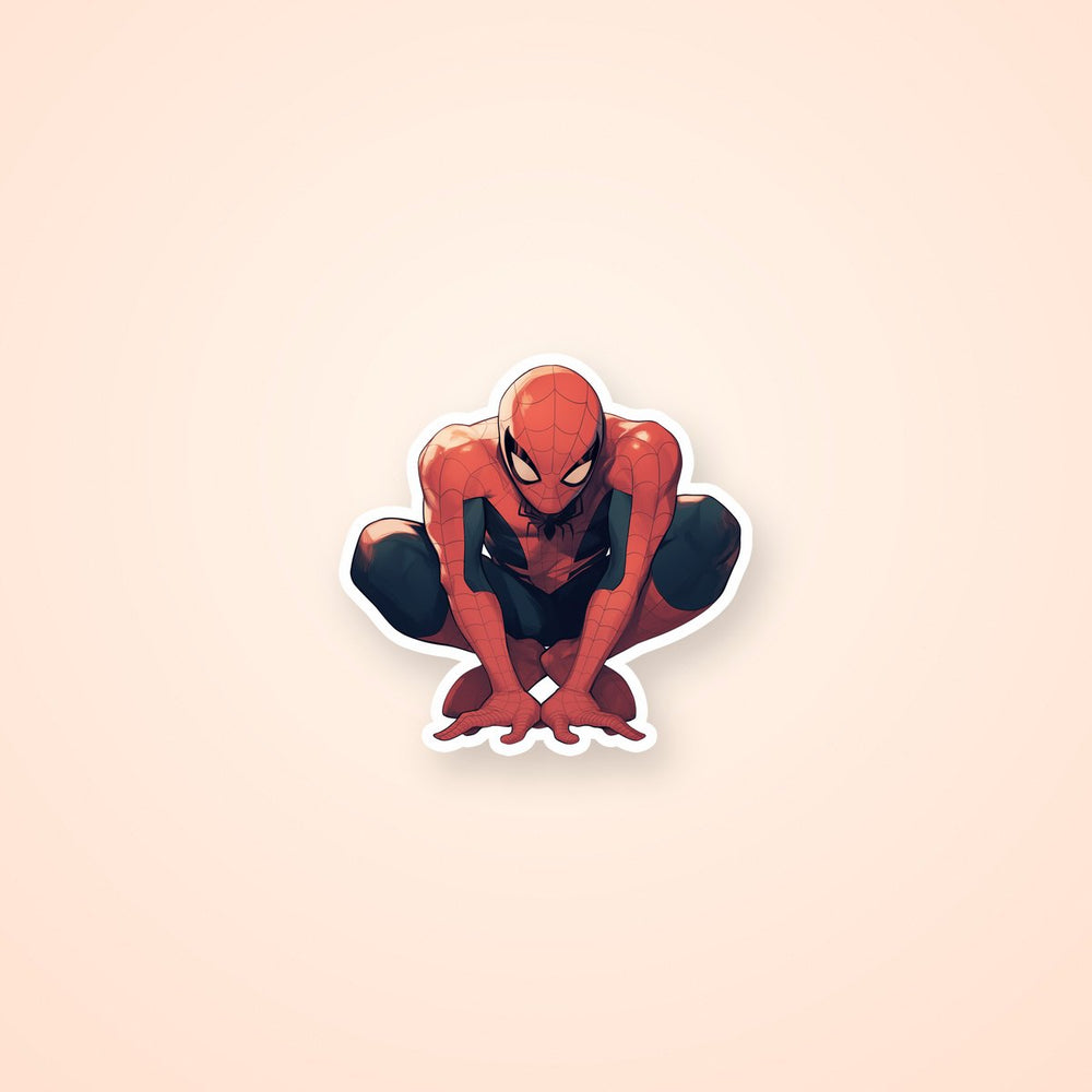 Spiderman Crouching Pose Sticker