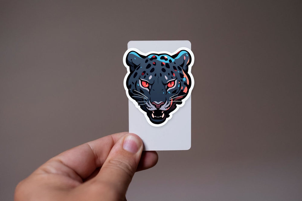 Black Jaguar Head Sticker