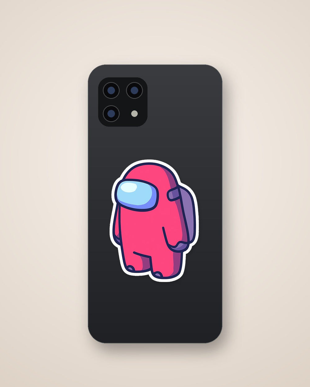 Among Us Pink Crewmate Cartoon Sticker