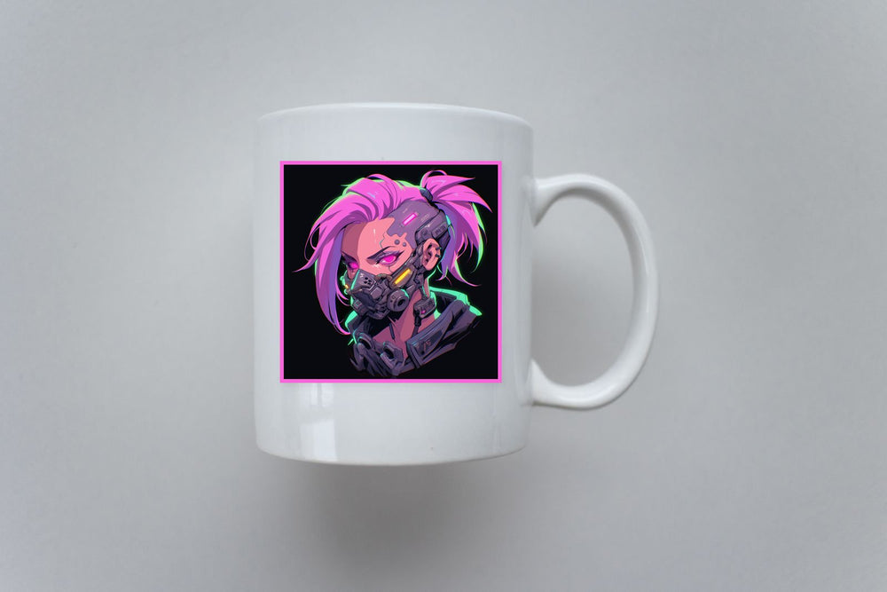 Cyberpunk Neon Hero Sticker