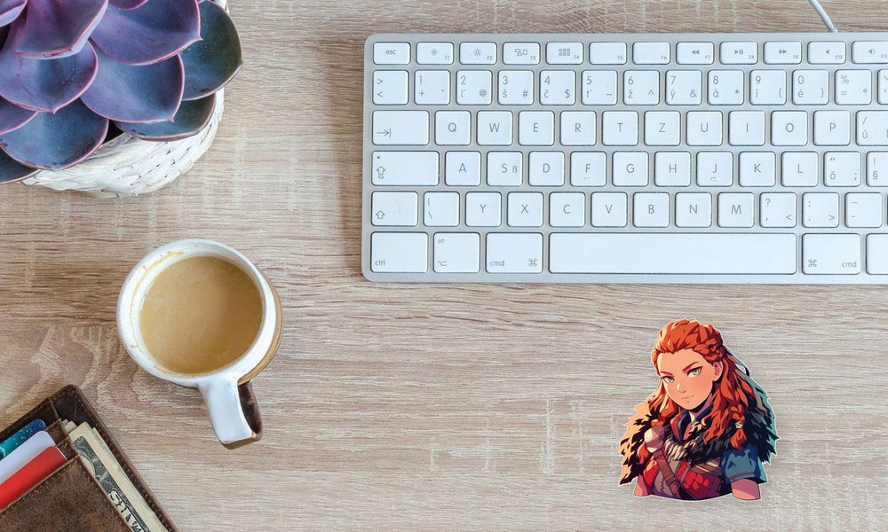 Horizon Zero Dawn Aloy Red Braids Sticker