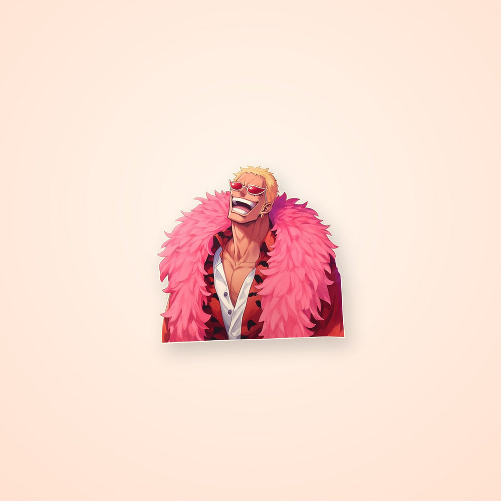 One Piece Doflamingo Laughing Sticker