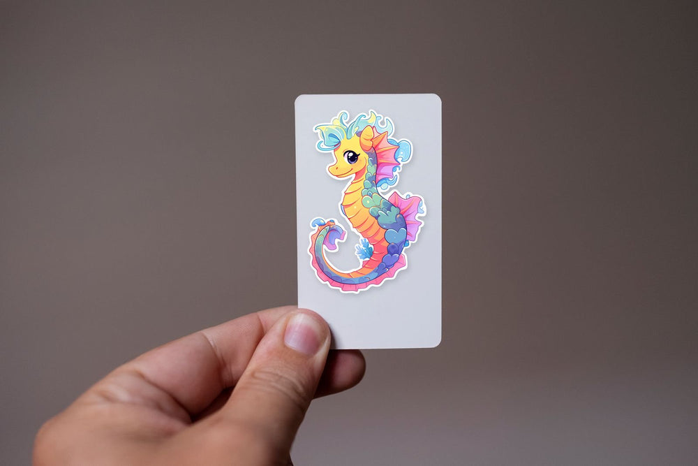 Cute Colorful Seahorse Sticker