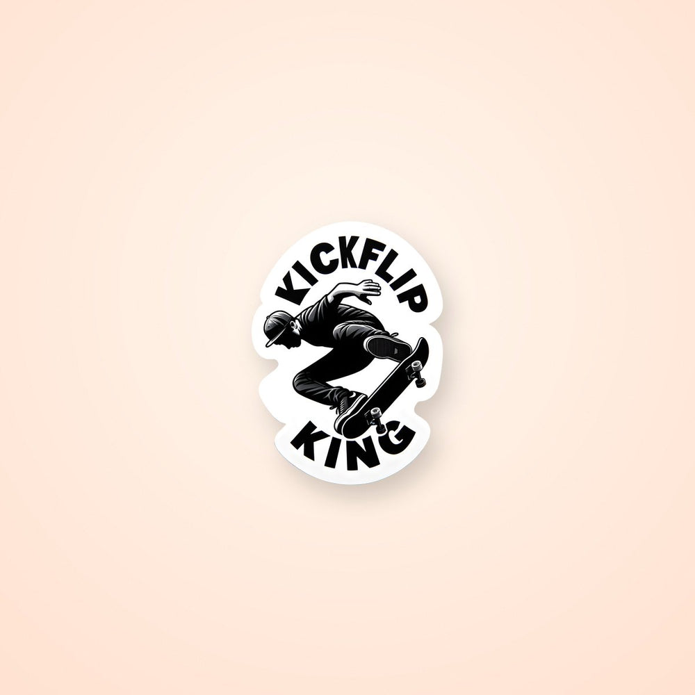 Kickflip King Skater Sticker