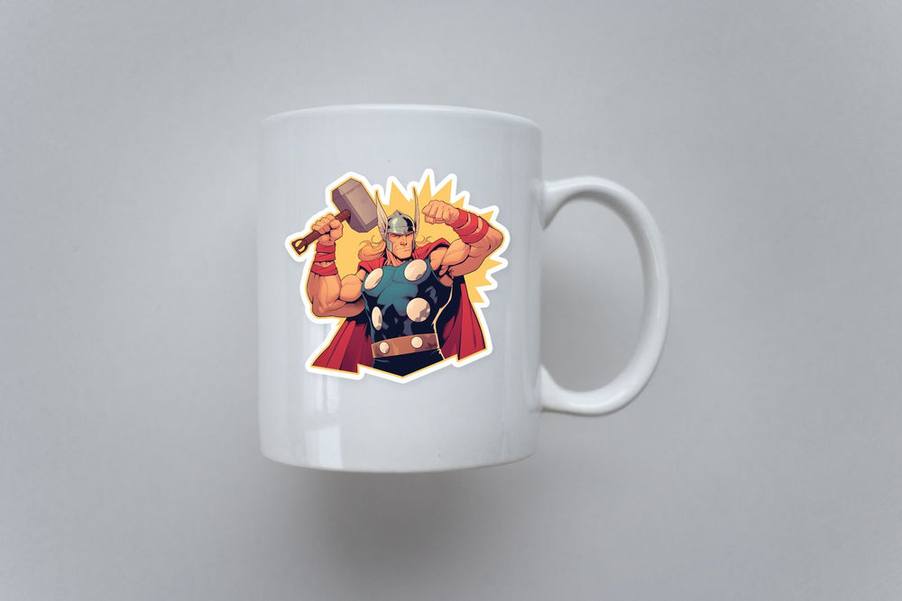 Retro Thor Marvel Superhero Sticker