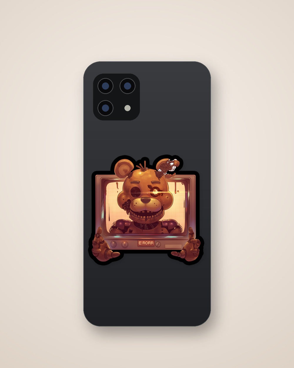 Fnaf Freddy TV Screen Horror Sticker
