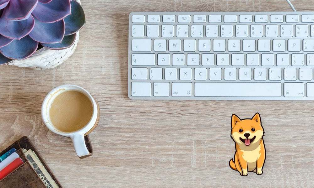 Cartoon Shiba Inu Dog Sticker