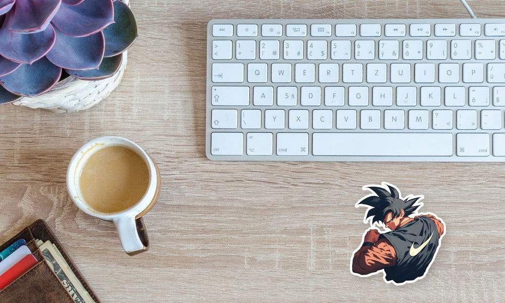 Goku Nike Swoosh Backpose Sticker