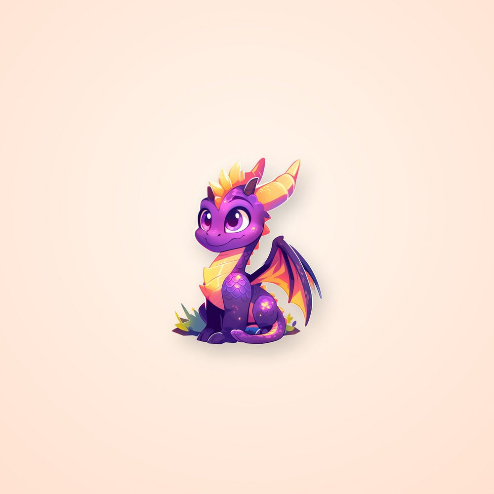 Cute Sitting Spyro Sticker