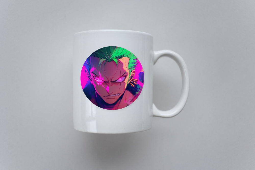 One Piece Zoro Glowing Pink Eyes Sticker