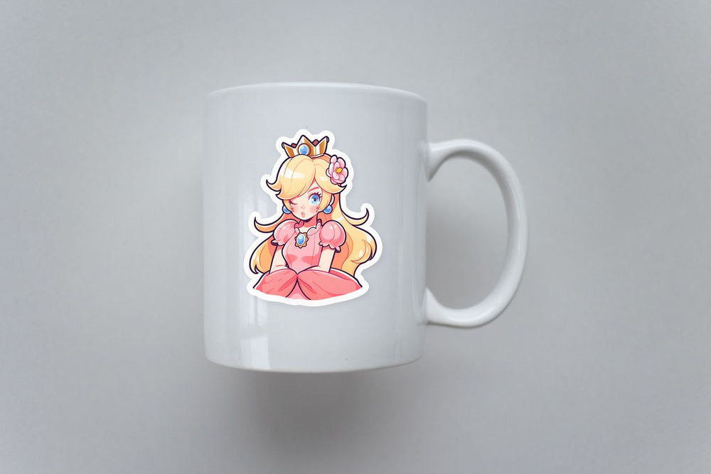 Mario Princess Peach Winks Art Sticker