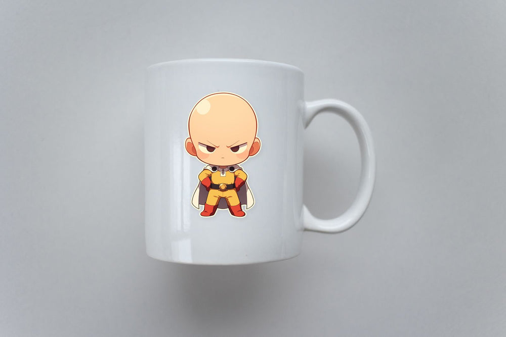 Chibi One Punch Man Angry Saitama Sticker