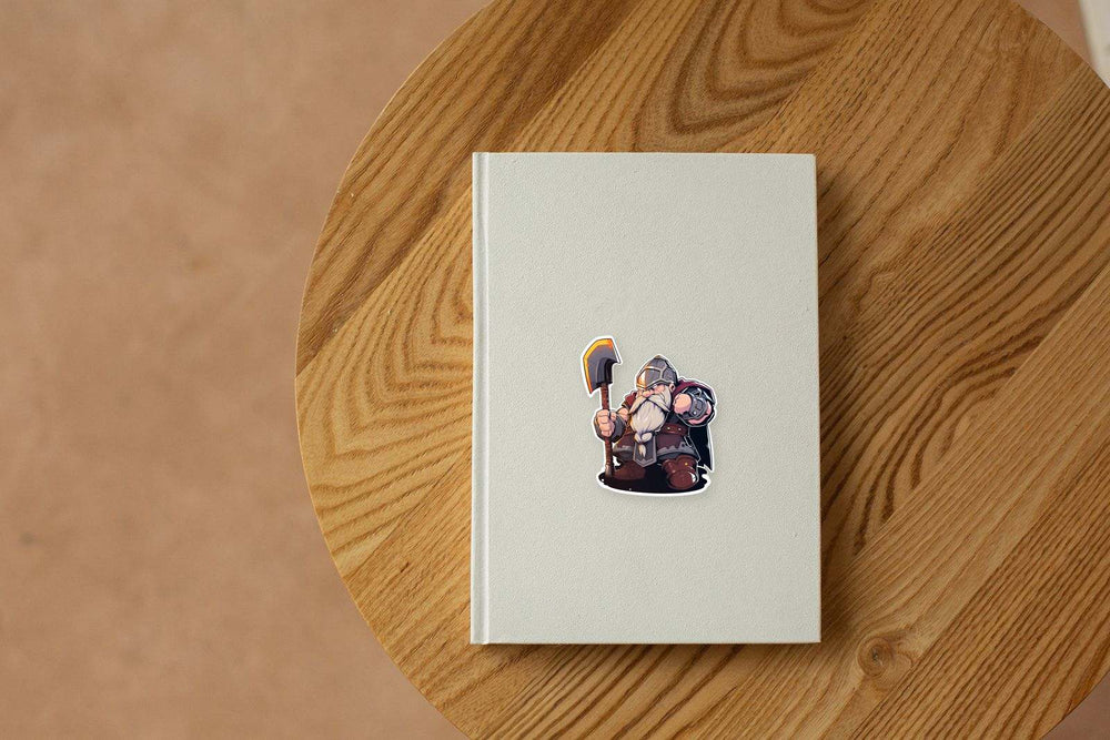 Aesthetic Dwarf with a Hammer Sticker
