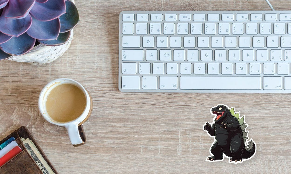 Cartoon Funny Full-Length Godzilla Sticker