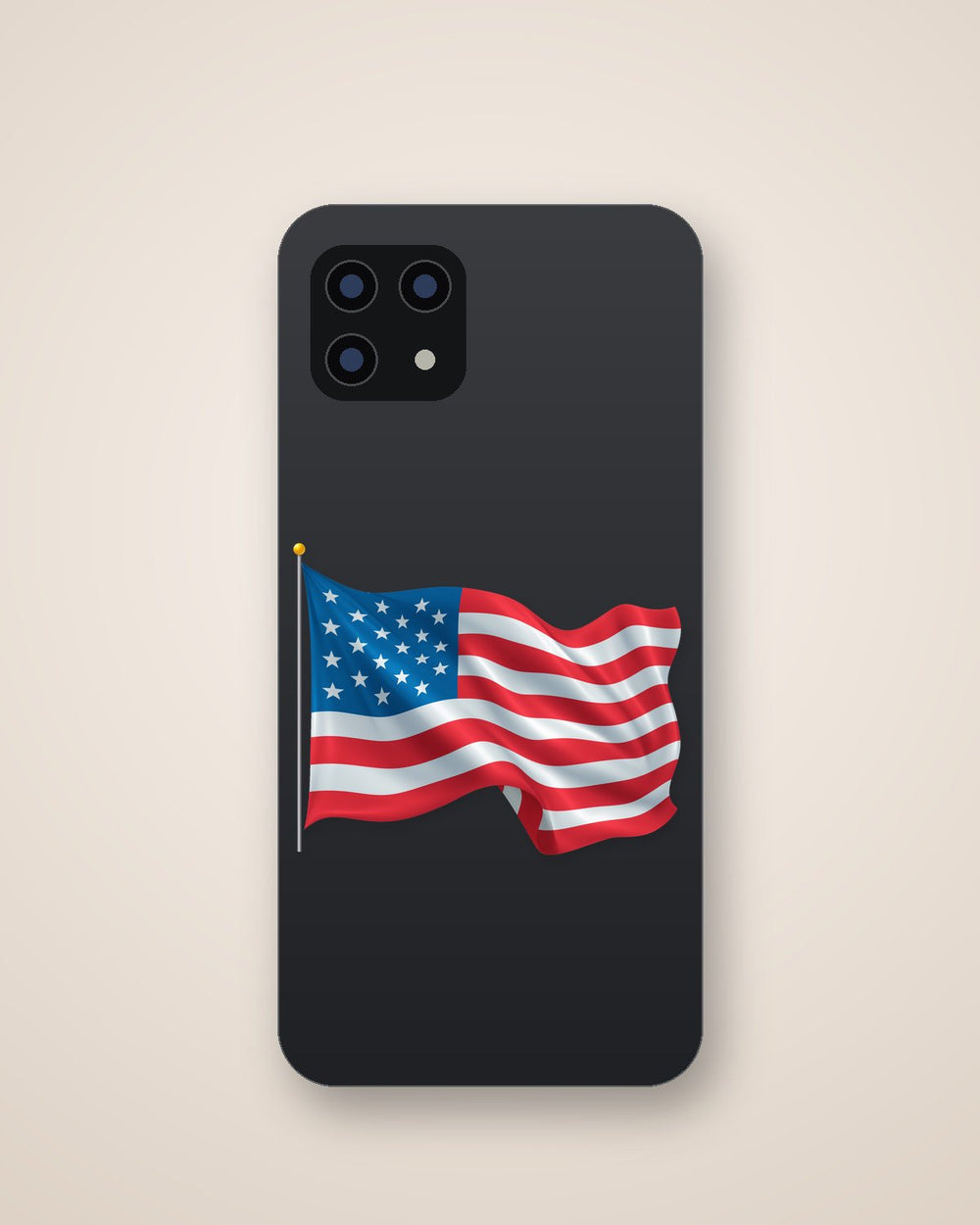 Waving USA Flag Sticker
