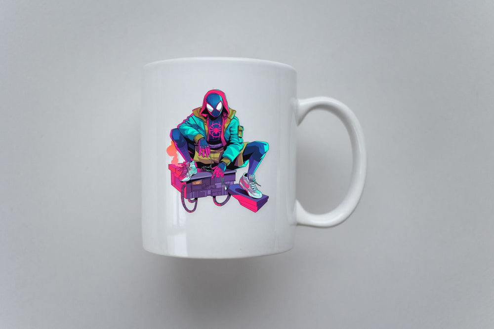 Cyberpunk Spider-Man Comic Style Sticker