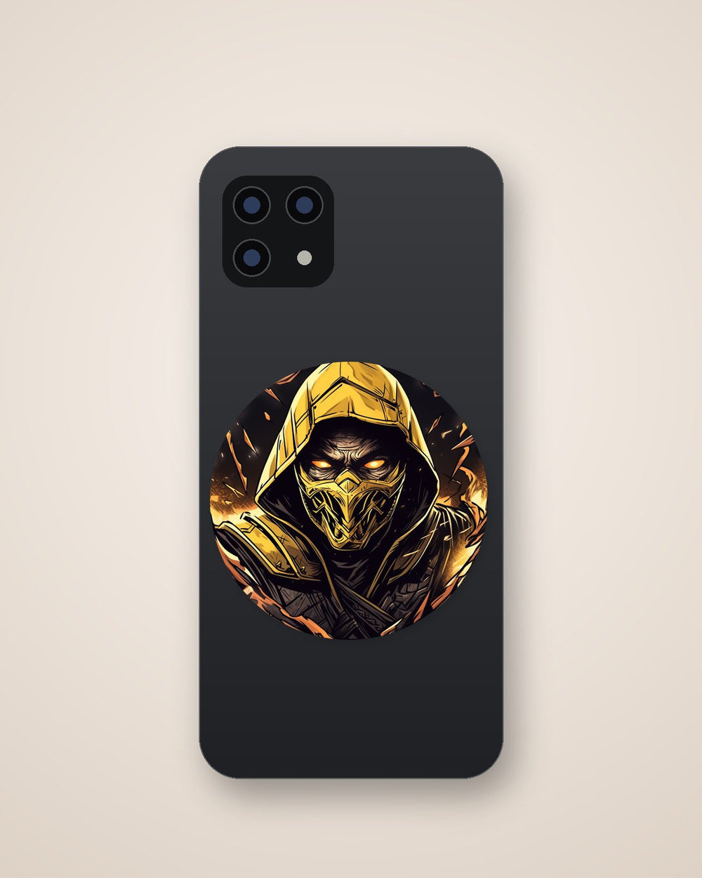 Mortal Kombat Scorpion Round Sticker