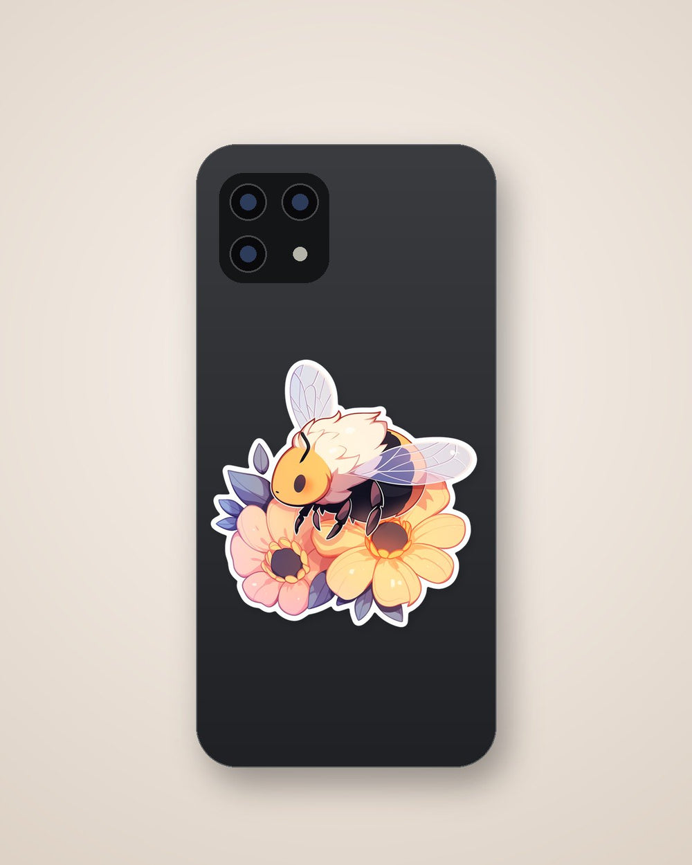 Cute Bee on a Flowers Sticker