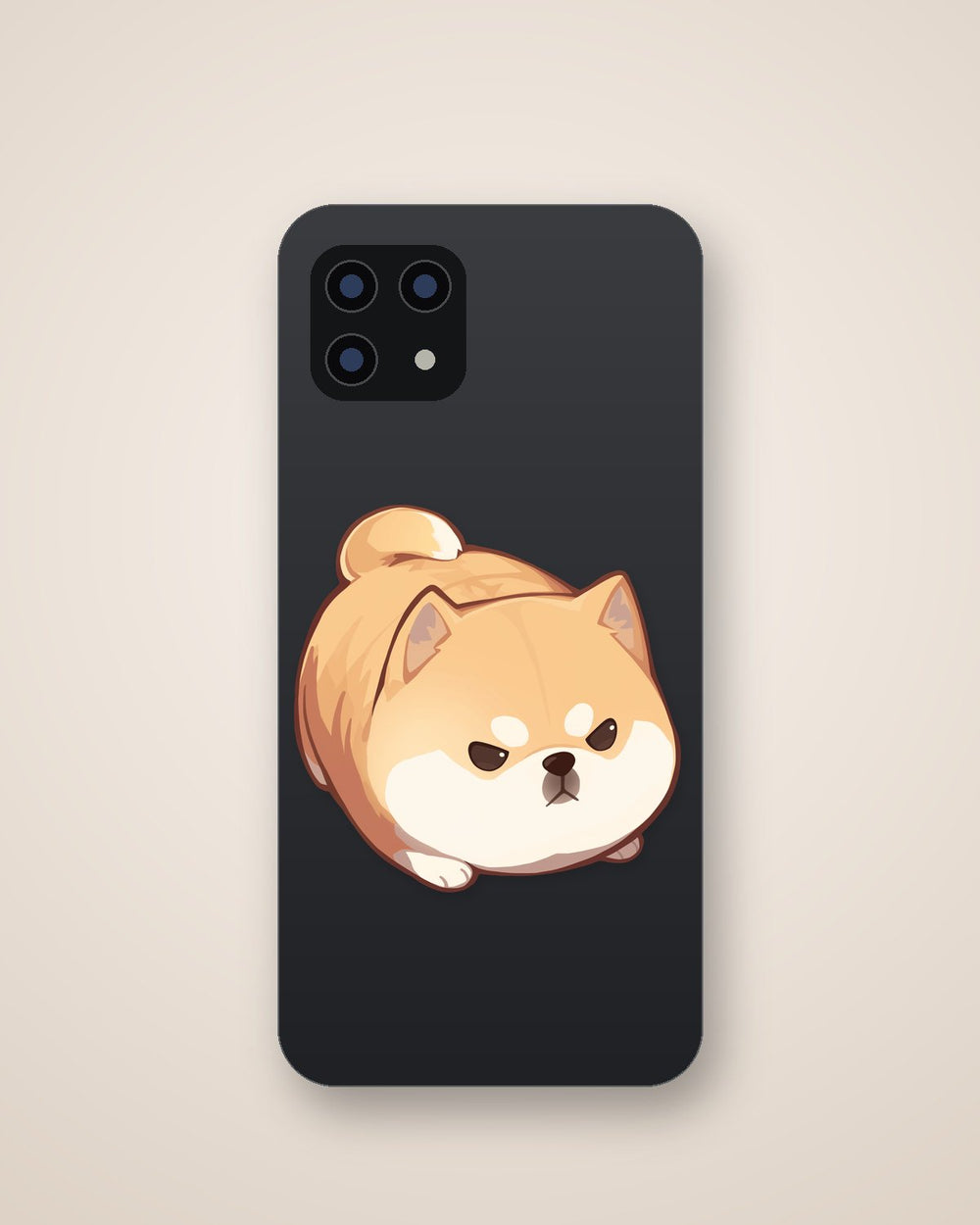 Cute Angry Chubby Shiba Inu Sticker