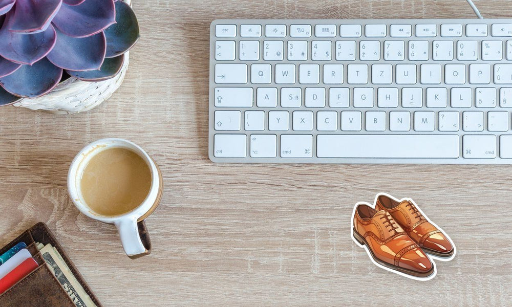 Brown Oxford Shoes Sticker