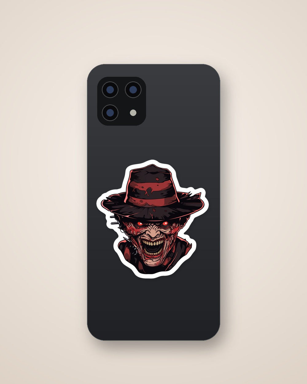 Halloween Scary Freddy Krueger Sticker