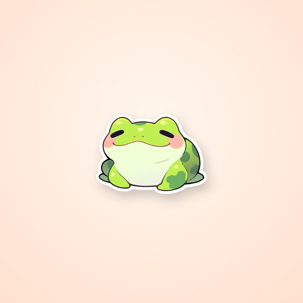Cute Chubby Frog Smiling Sticker