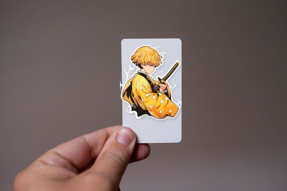 Demon Slayer Zenitsu Side Stance with Katana Under Arm Sticker