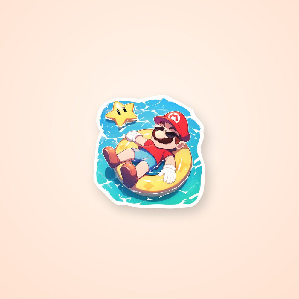 Mario Summer Floatie Pool Sticker