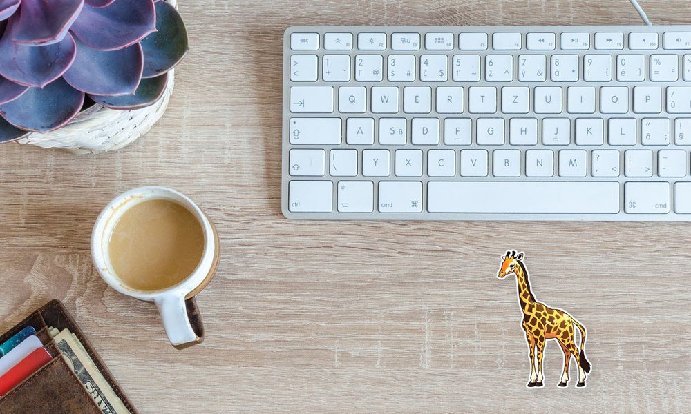 Aesthetic Giraffe Art Sticker