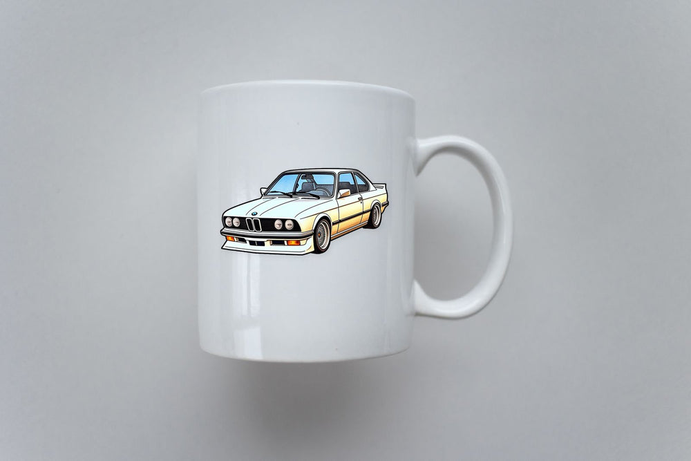 White BMW E28 5 Series Sticker