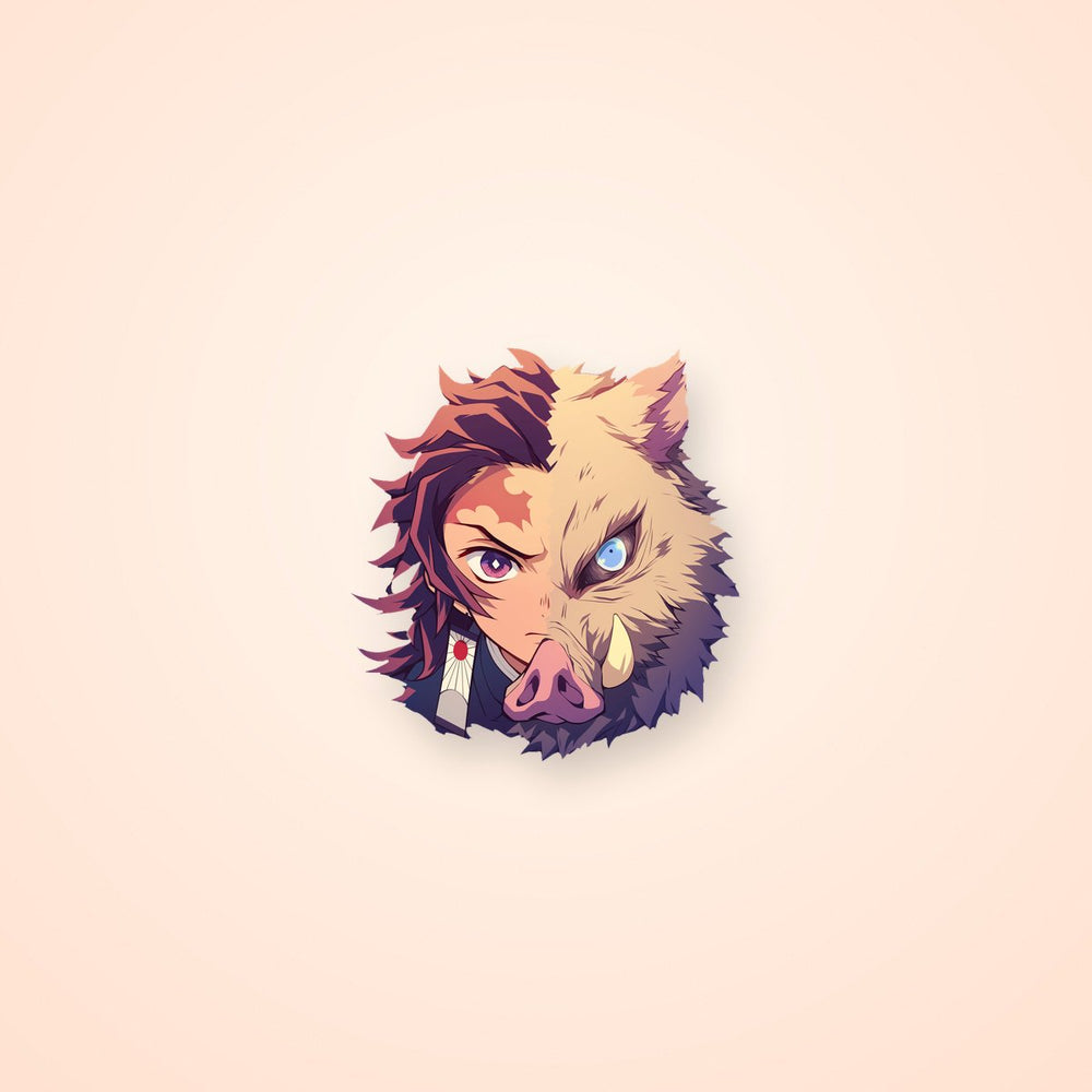 Demon Slayer Tanjiro & Half Inosuke Sticker