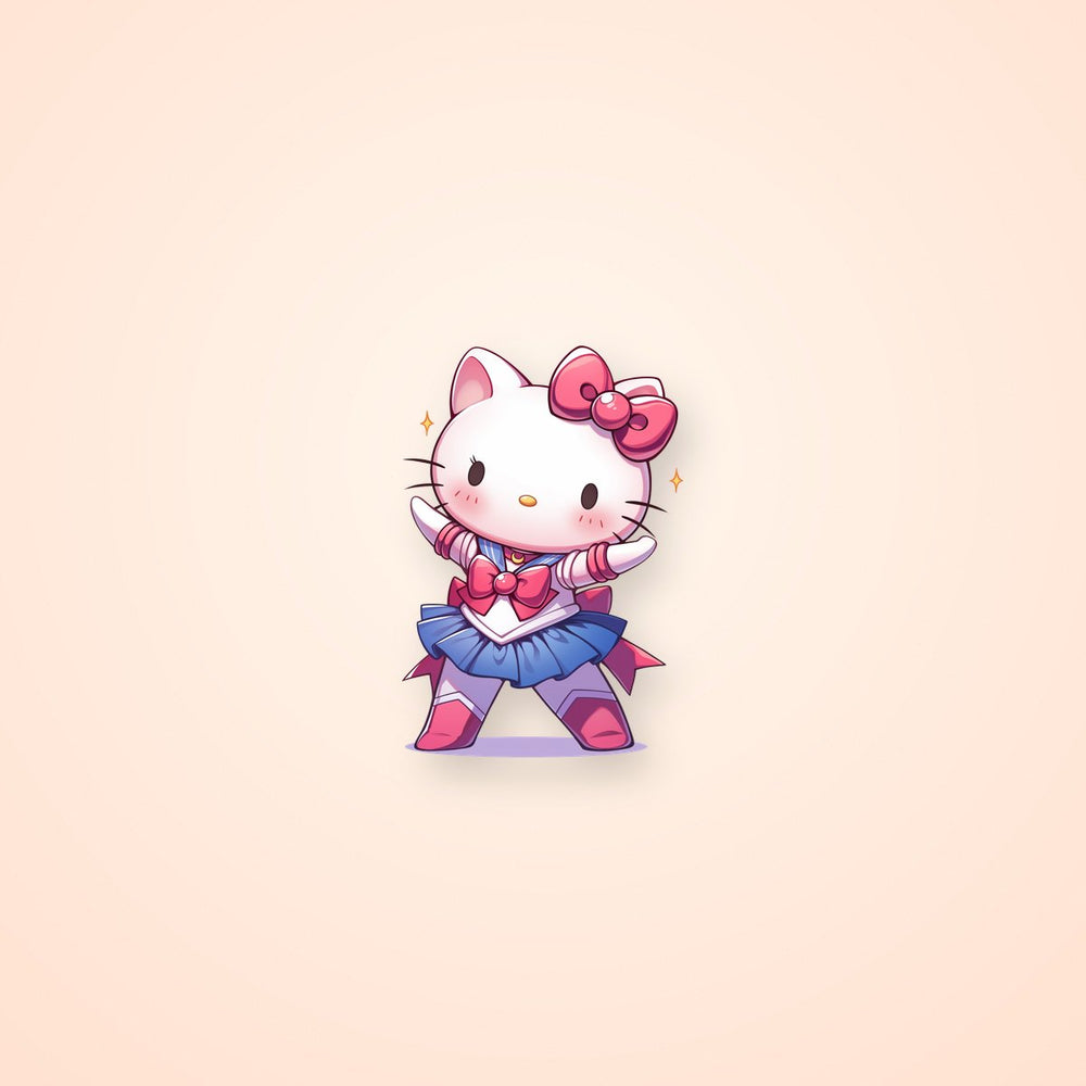 Hello Kitty Sailor Moon Cute Pose Clipart Sticker