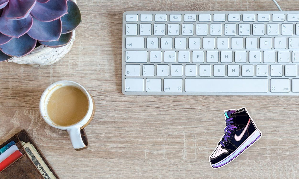 Dark & Purple Nike Air Jordan 1 Sticker