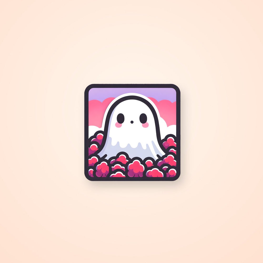 Cute Ghost Clouds Pastel Sticker