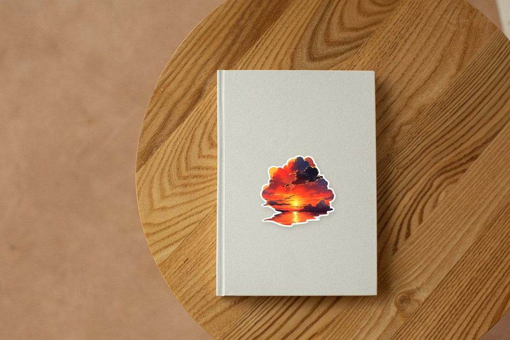 Aesthetic Orange Sea Sunset Sticker