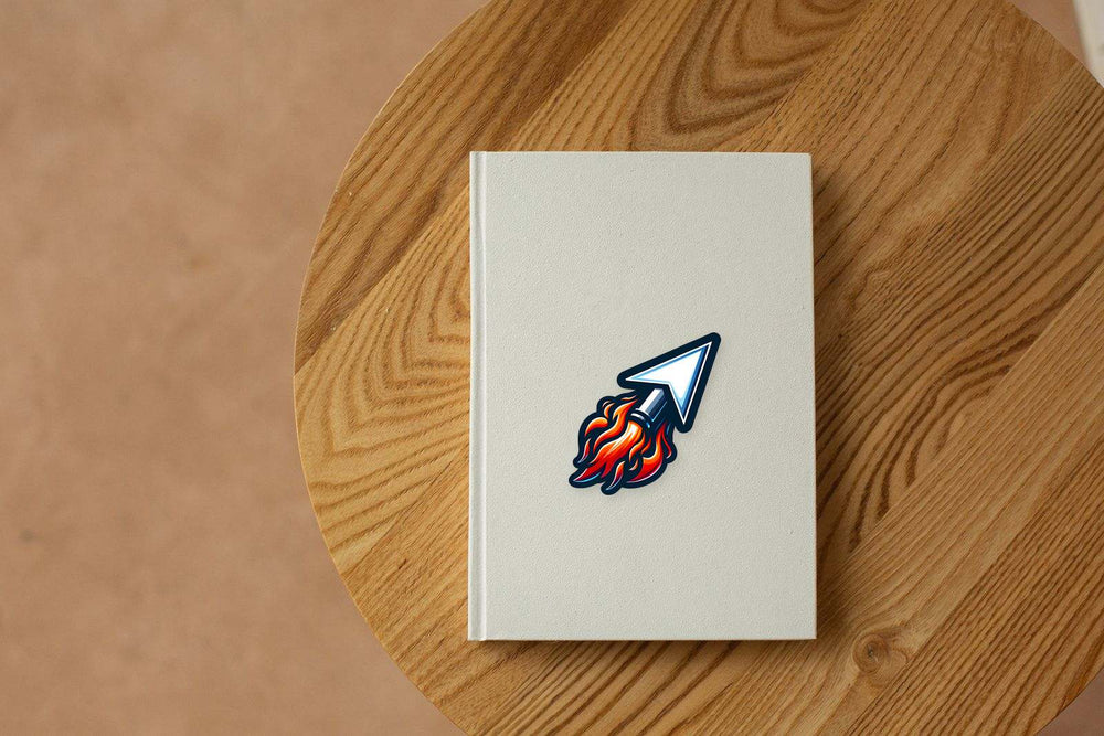 Rocket Mouse Cursor Fire Sticker