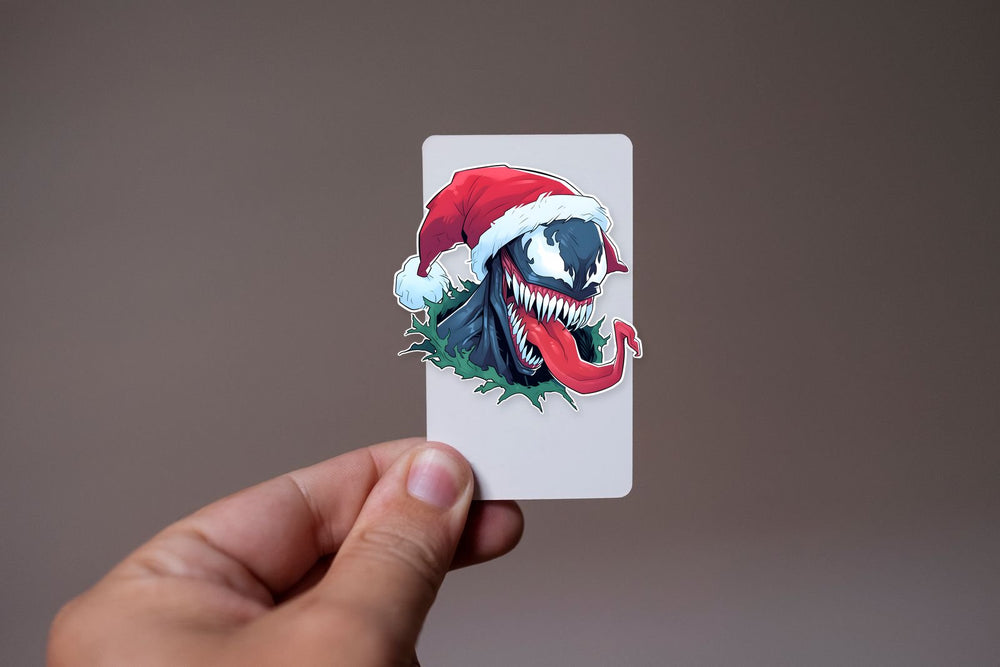 Marvel Venom in Christmas Hat Sticker