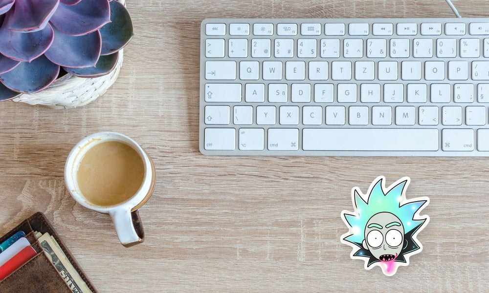 Rick Sanchez Pink Goo Mouth Sticker