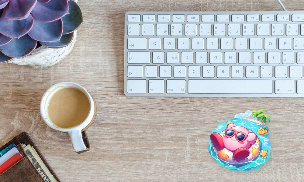 Kirby on Vacation Sticker