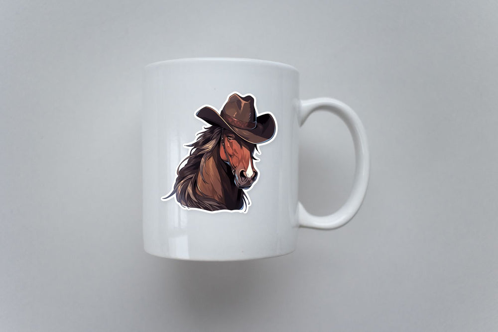 Horse with a Cowboy Hat Sticker