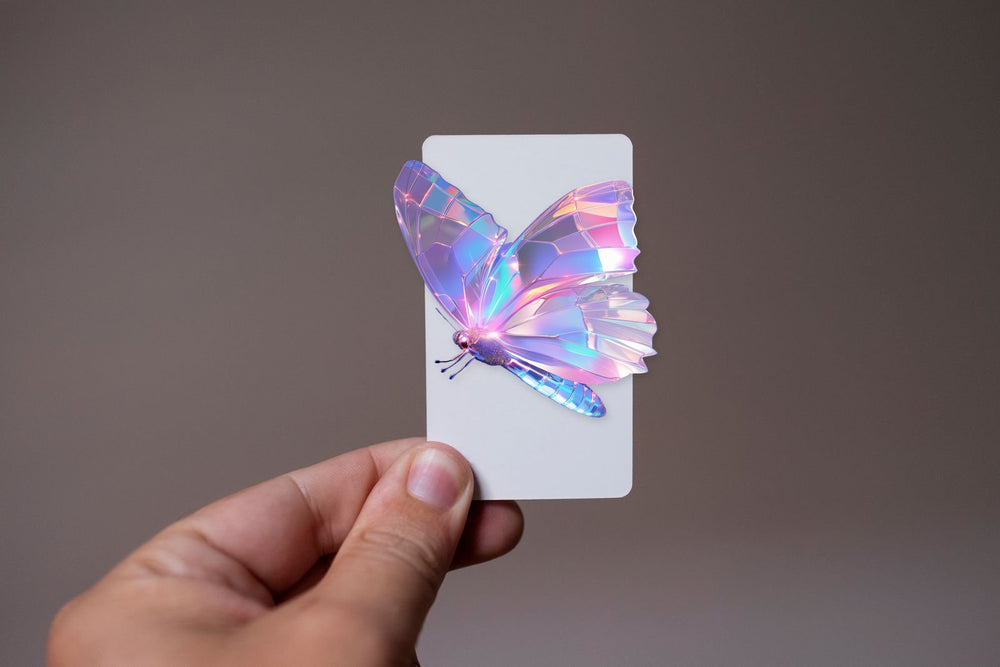 Holographic Butterfly Tech Lines Sticker