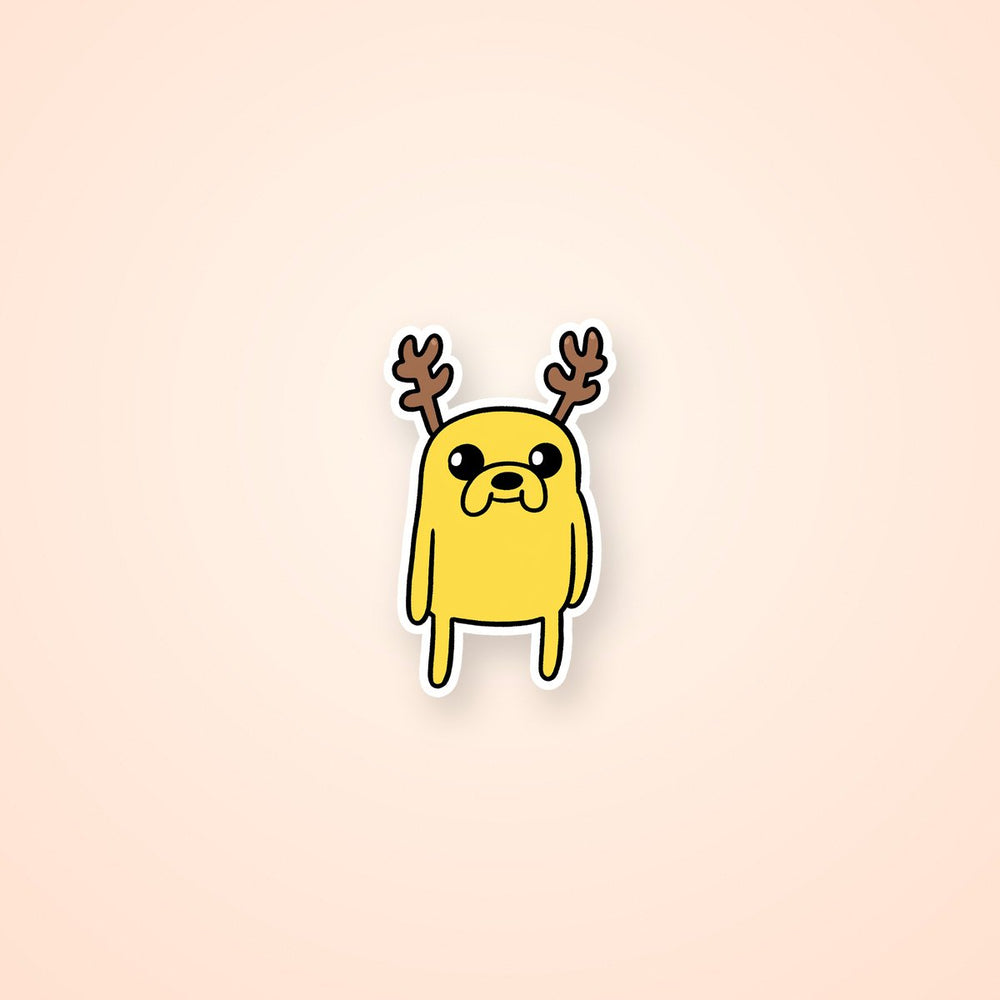 Adventure Time Jake Reindeer Costume Sticker