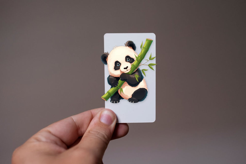 Adorable Panda Bamboo Clipart
