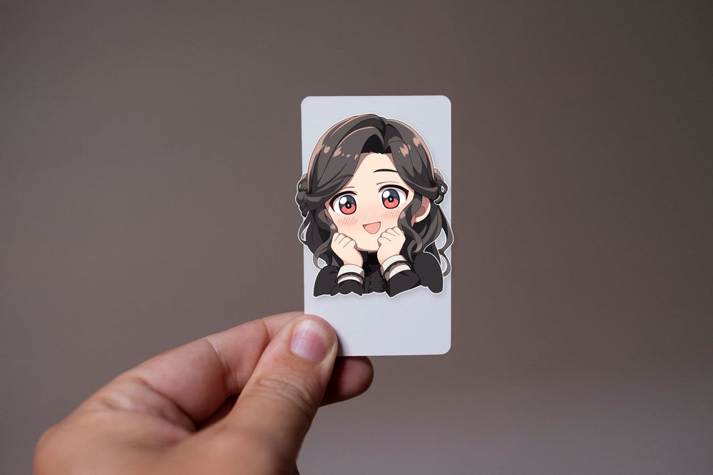 Anime Girl with Lovestruck Look Sticker