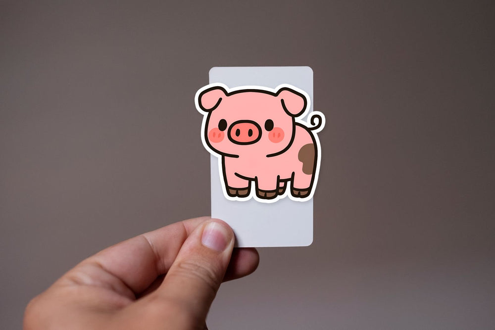 Minecraft Cute Pink Pig Sticker