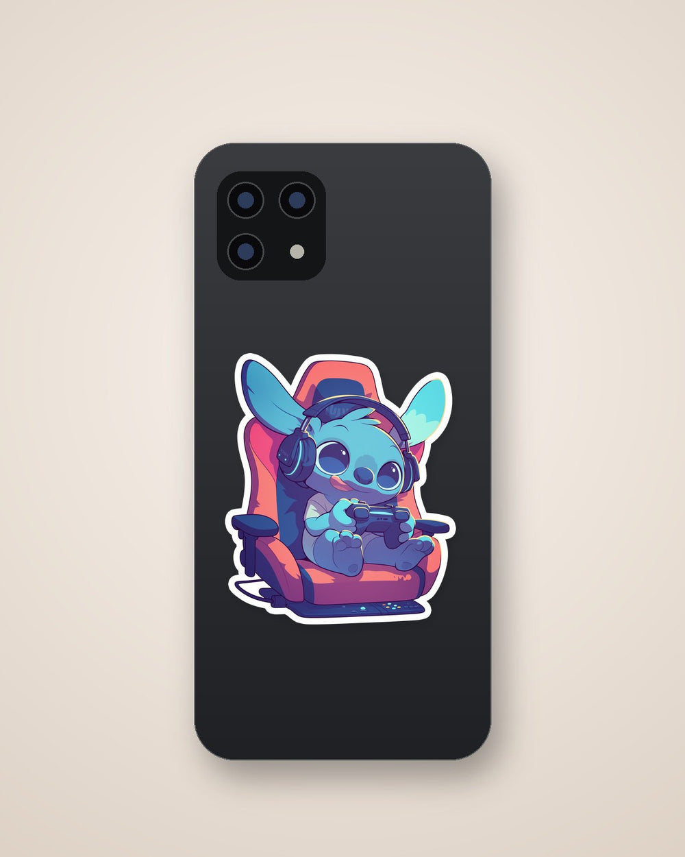 Stitch Gamer Headset Cute Sticker