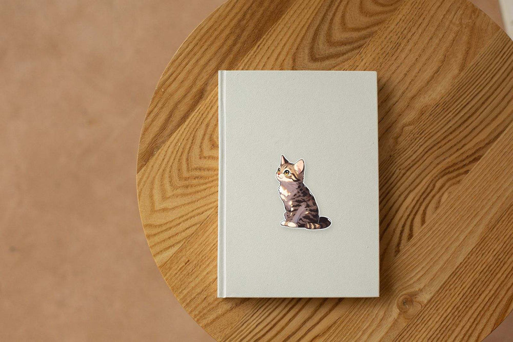 Sitting Tabby Cat Sticker